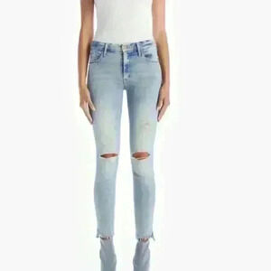 Mother The Looker Ankle Ankle Step Fray Cut Flowers 25